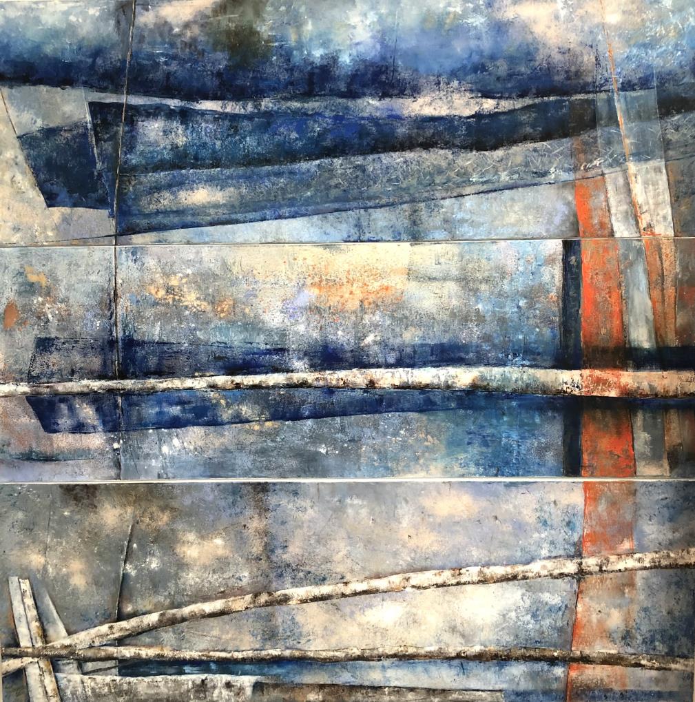 Along the River, peinture abstraite d’Anne Severyns
