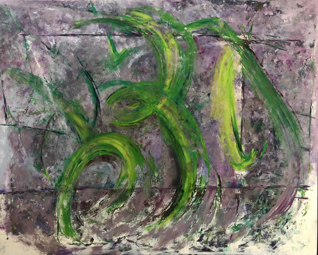 Arabesques, peinture abstraite d’Anne Severyns