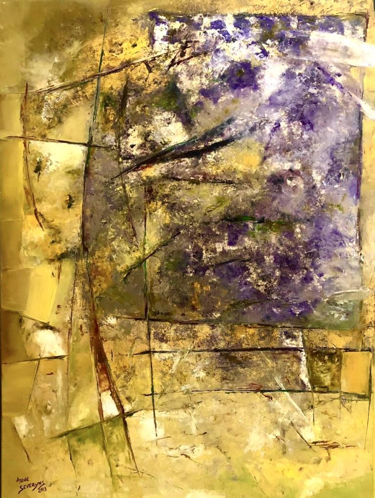 Wall in Bali, peinture abstraite d’Anne Severyns